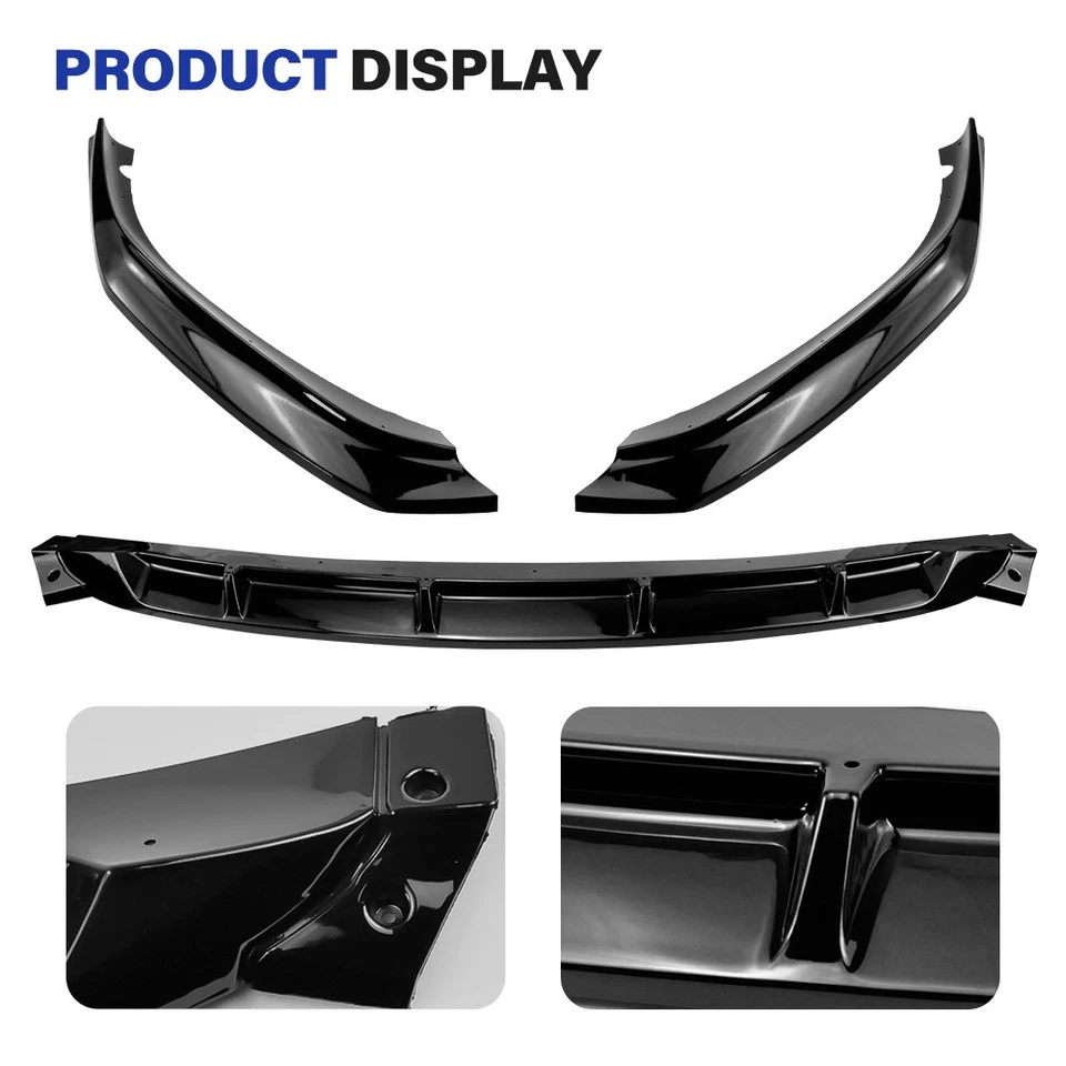 Lábio de para-choque dianteiro preto Golss para BMW 17-19 5 Series G30 G31 G38 M550i M Sport - Imagem 3 de 4