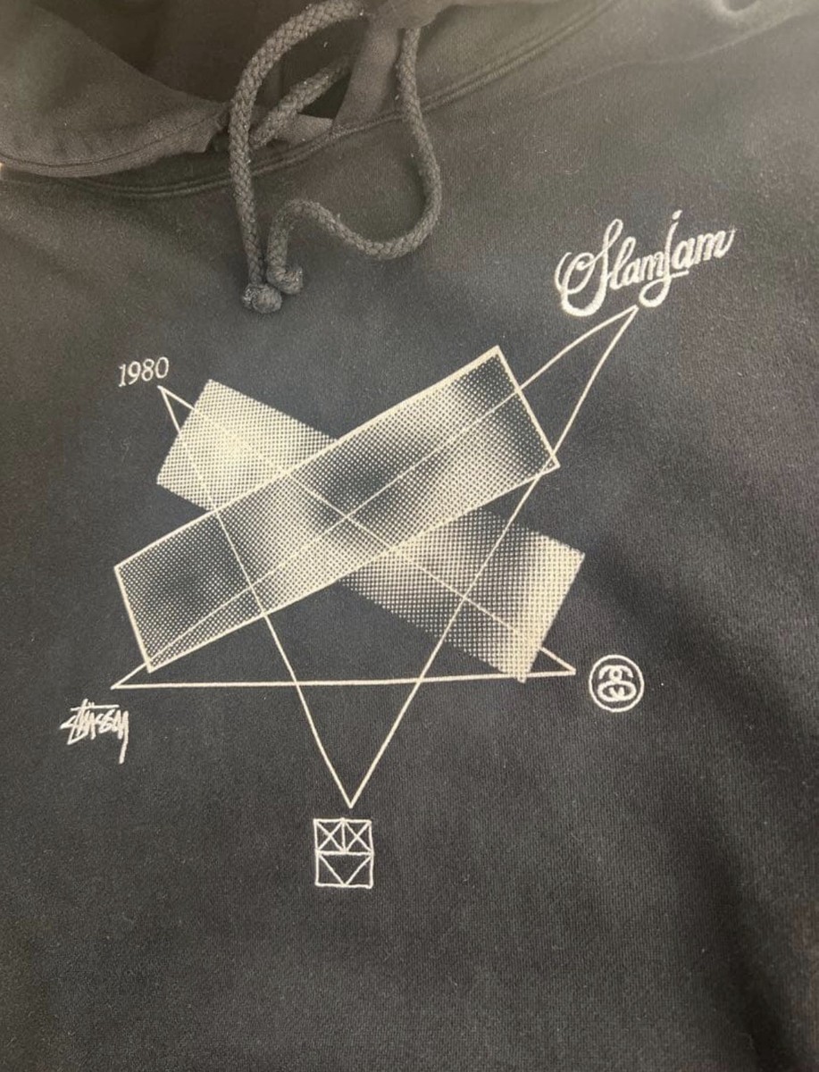Stussy x Slam Jam Venus Hoodie XL Black 2015 Rare Back Print Made