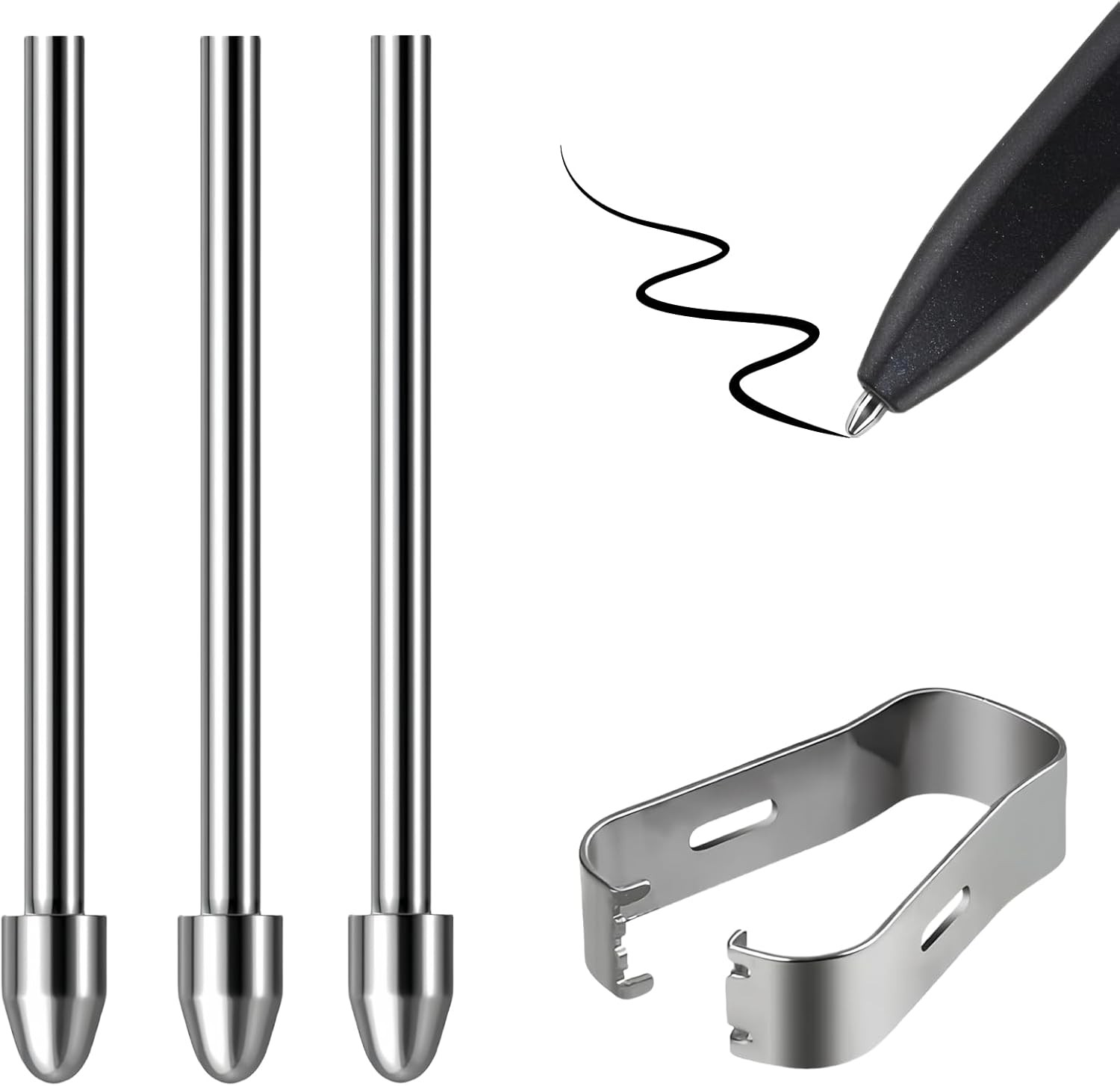 3Pcs Pen Tips Replacement for Kindle Scribe Stylus Pen, Titanium Alloy Replacem