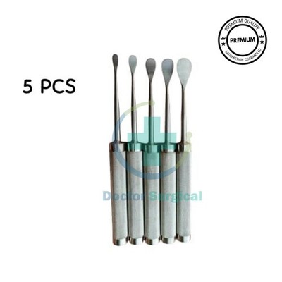 Spinal Cobb Elevator 9,13,15,19,25mm Orthopedic Intsrument Length 28cm Set of 5