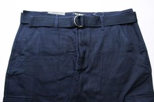 BLU ROCK NEW YORK 10" INSEAM CARGO POCKET W/BELT INCLUDED SHORTS MEN 36 - NAVY