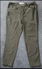 ACAI Trousers Size 32 P UK 14 khaki green AC036 max stretch skinny trousers 