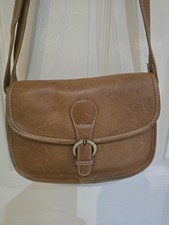 Clarks Tan Leather Cross Body Saddle Bag