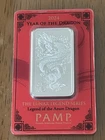 2024 Pamp Lunar legend Year of the Dragon 1 oz .999 Fine Silver in Assay Card