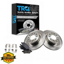 TRQ Rear Ceramic Brake Rotor Pad Set Buick LaCrosse Regal Equinox Terrain