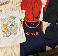 GUC-Lot of 5 Boys Activewear-Nike Gym Shorts, Hurley Tang  Nike T-Shirt -Size 4