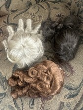 Doll Wigs Lot Of 3 Assorted Styles Sizes 6 And 10