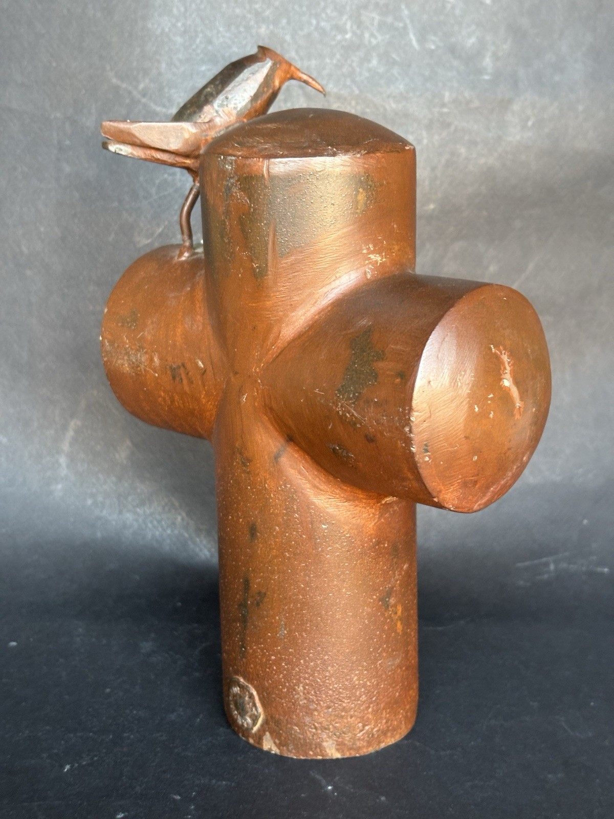 Jan Barboglio The Covenant Cardinal Cross Sculpture AS IS READ