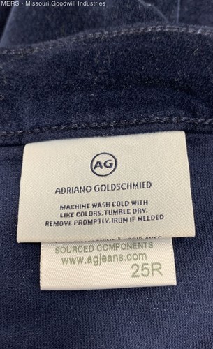 Girl's Adriano Goldschmied Ankle Blue Pants Size -52R - Picture 5 of 6