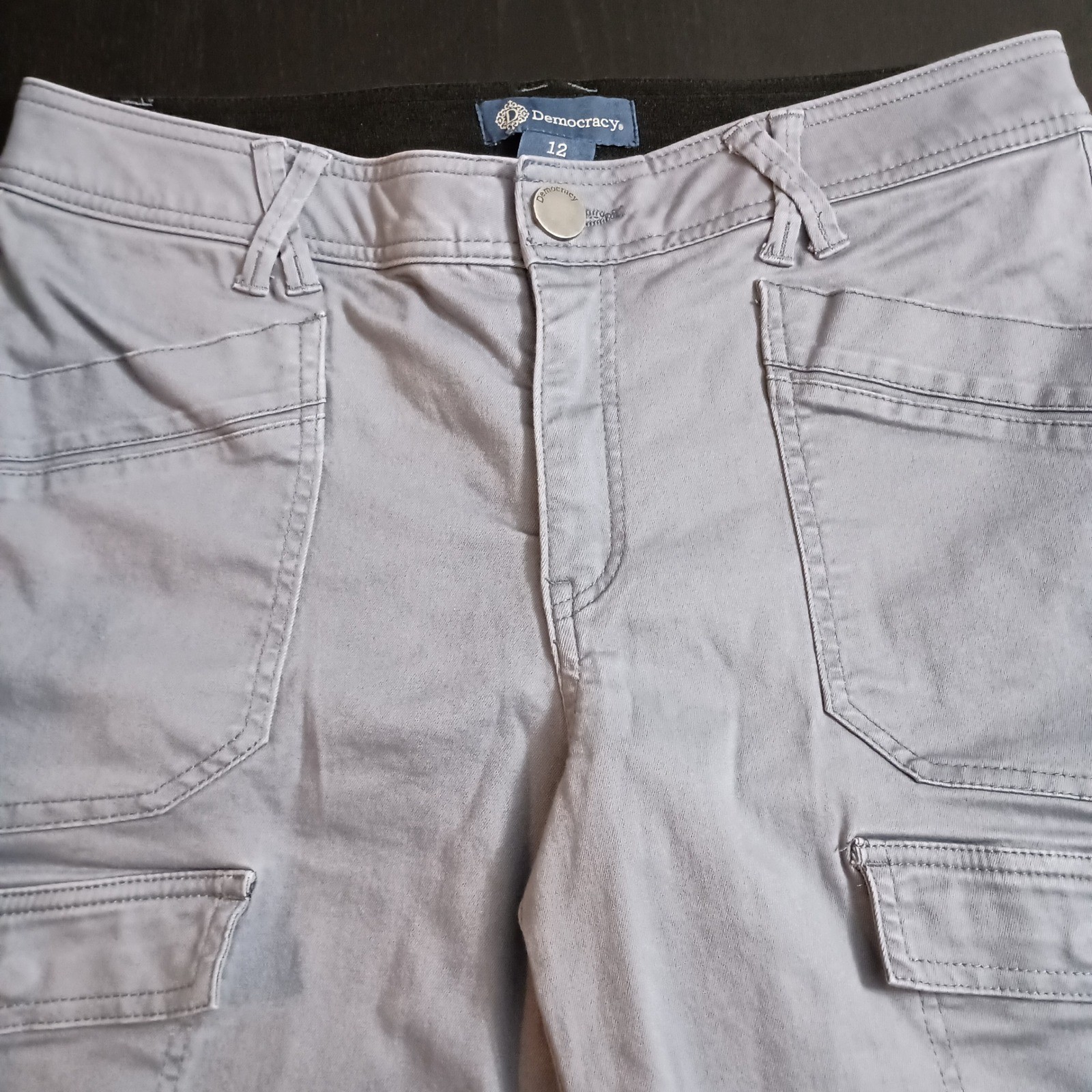 Democracy Absolution Grey Cargo Pants Womens 12 S… - image 2