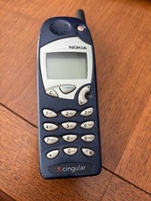 Nokia 5165 Cingular, 1998 Bar Cell Phone - Tested and Working. Blue. Vintage.