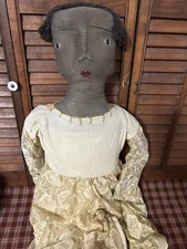 Vintage Handmade Primitive Folk Art Liz Strause Rag Doll~ Signed 