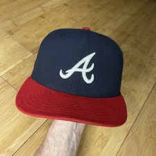 Y2K USA New Era 59FIFTY On-Field No-Logo 2Tone Atlanta Braves Fitted 7 1/8 Hat