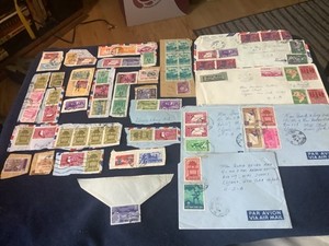 66 1960’s Used South Vietnam Letter Stamps Lot