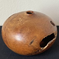 Burl Wood vessel hand turned by David Wentz Still Mountain Studios