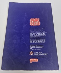 NES GALOOB Game Genie Video Enhancer Programming Manual Codebook - Book Only