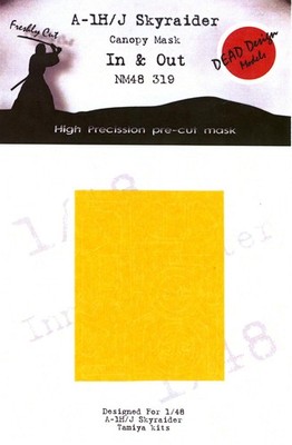 Dead Design 1/48 A-1H/J SKYRAIDER IN & OUT CANOPY PAINT MASK Tamiya