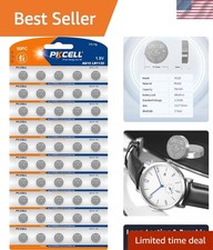 AG10 LR1130 Button Cell Batteries - 50 Pack for Watches, Calculators, Lasers