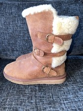 UGG  chestnut leather boots with buckles , UK size 7.5, Eur size 40