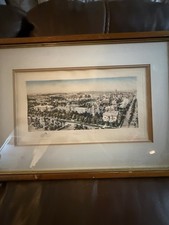 Richard Rummel lithograph of the University of Michigan Campus in 1907