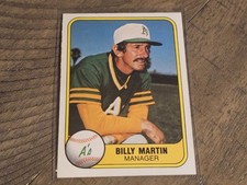 1981 Fleer #581 Billy Martin Athletics Nmmt