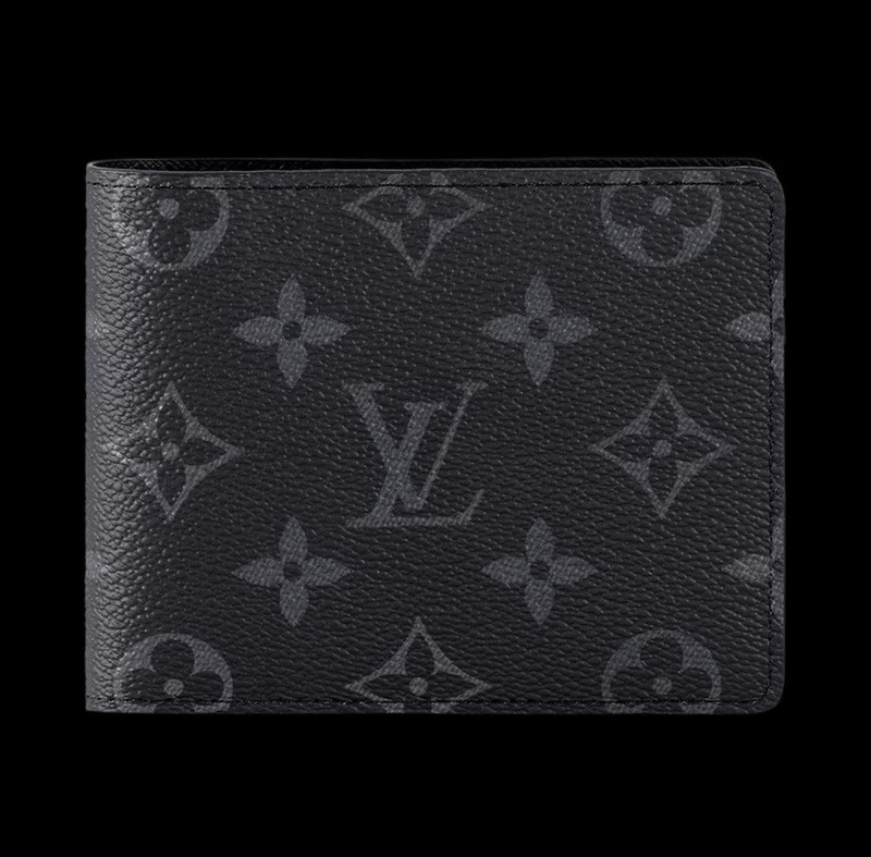 Louis Vuitton Men’s Black Logo Monogram Bifold Wallet w/ Credit Card Slots