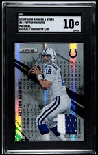 2010 Rookies & Stars Emerald Longevity /25 Peyton Manning Game Worn SGC 10