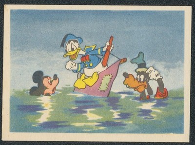 1950s FOSKA WALT DISNEY DONALD DUCK & HIS FRIENDS DANISH CARD #10 EX