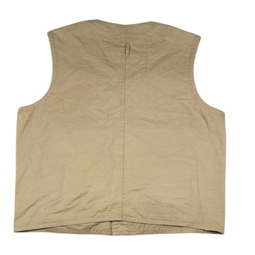 Rocawear Tactical Cargo Vest Button Up Mens XL Hip Hop Y2K Grunge Tan Canvas New - Picture 2 of 10