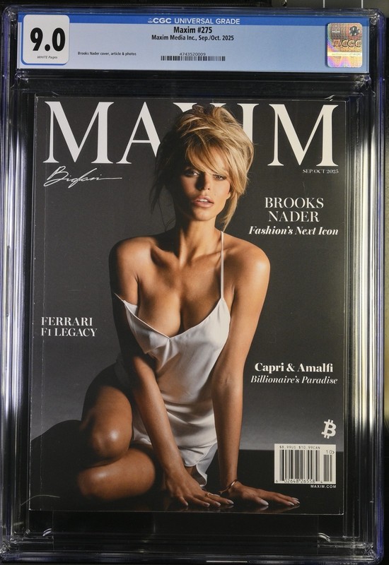 MAXIM MAGAZINE Sept Oct 2025 BROOKS NADER Cover CGC 9.0