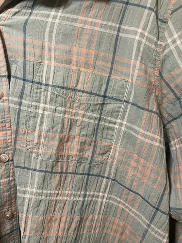 Eddie Bauer Womens Plaid Button Up Shirt 2XL Plus Cotton