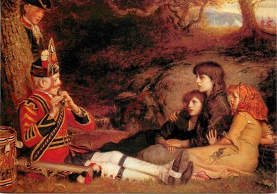 Ansichtskarte: - Sir John Everett Millais, eine Idylle von '45 [Medici Society]