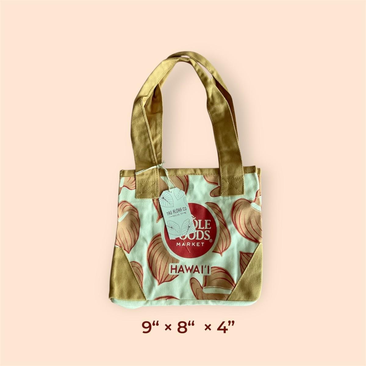 NEW Whole Foods x Tag Aloha Company - Mini Canvas Tote Bag HAWAII