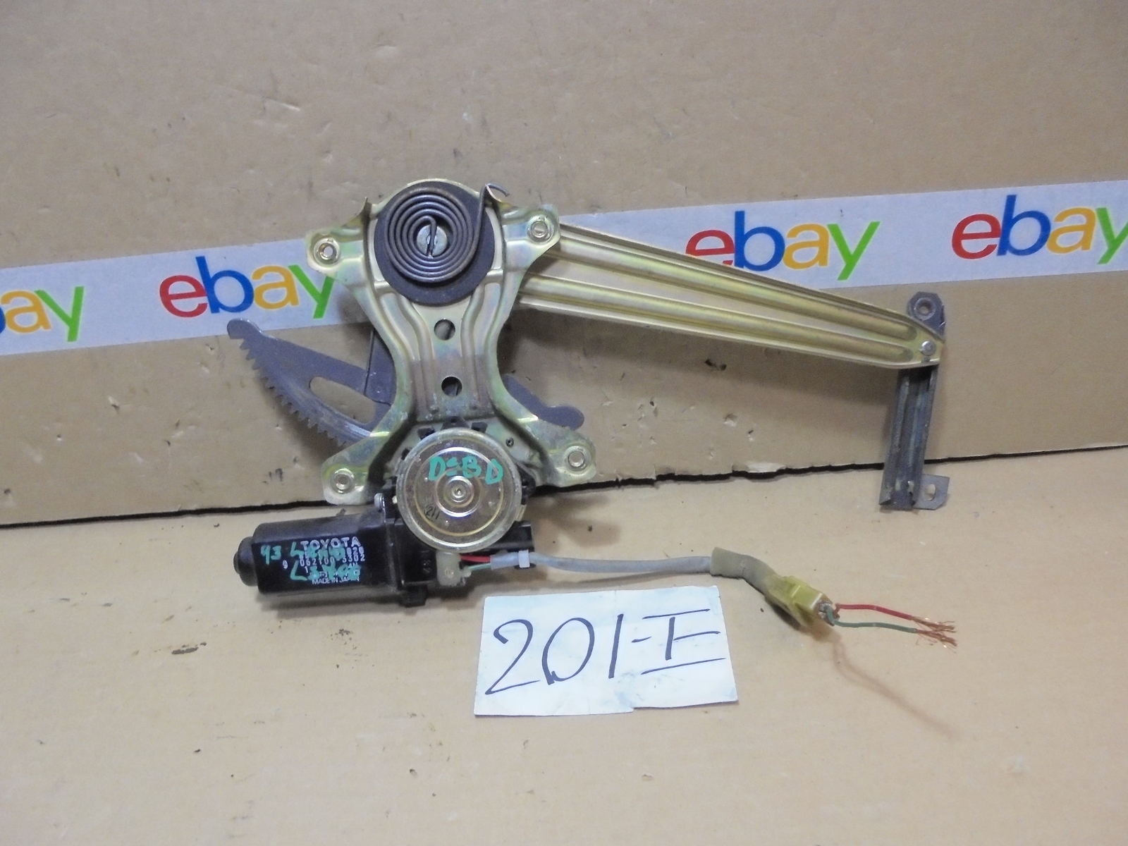 90 - 94 LEXUS LS 400 REAR DRIVER Side Window Regulator W Motor #201-E