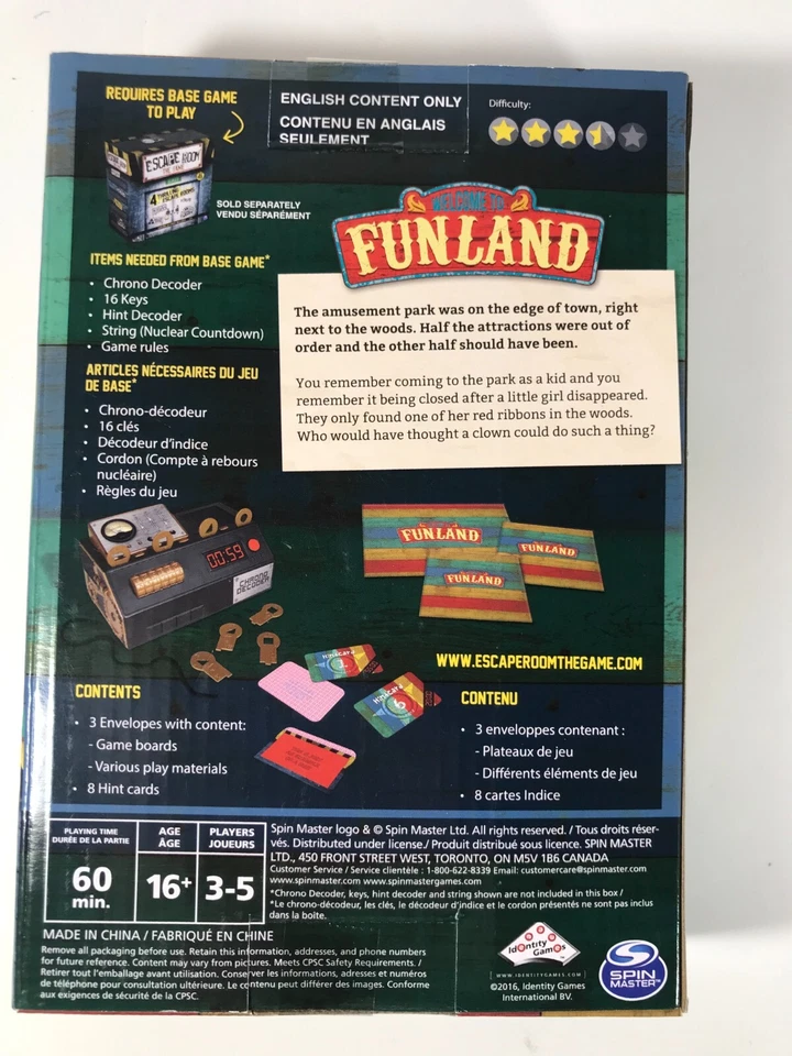 New Escape Room The Game Expansion Pack Welcome To Funland Evil Clown Mystery - Image 2 of 4