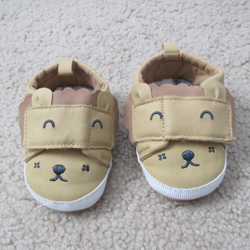 Carters Just One You Sneaker Tennis Shoes Unisex 0-3M Tan Brown Pullover Straps - Image 2 of 4