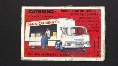 Matchbox Label Dann Catering Co Indoor Outdoor Bristol MT476