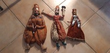 lot old indian puppets Rajasthan Kathputli - 3 old indian puppets