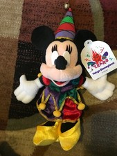 Disney Minnie Mouse Tokyo jester plush. Rare JapanNew AUTHENTIC Message For Deal