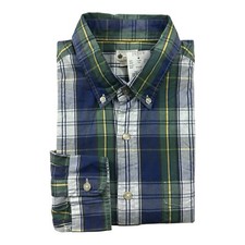 J.Crew Blue Gray White Sunwashed Oxford Cotton L/S Shirt Size M NWT