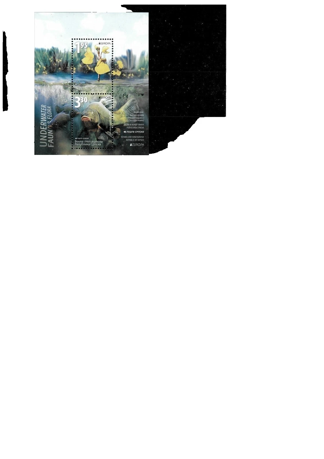 Estampillas de Bosnia y Herzegovina en bloque como nuevas nunca montadas/MNH