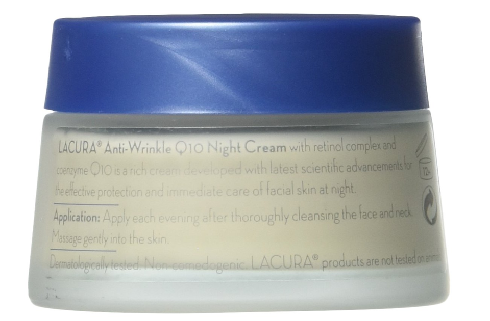 Lacura Night Cream Q10 Face Care Night Cream w/ Retinol, Coenzyme 1.7
