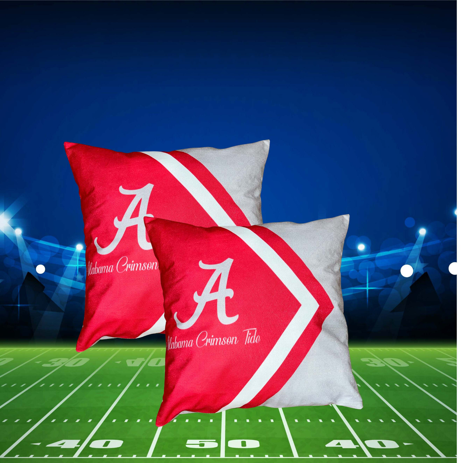 Alabama Crimson Tide 18x18 Pillow Covers Set of 2 New with Free Shipping-image