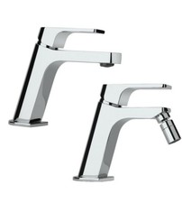 RUBINETTERIA BAGNO MISCELATORI SET LAVABO E BIDET CROMO PAINI ATACAMA CROMO 