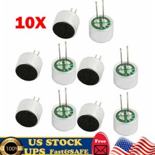 10Pack Electret Condenser Microphone Cylindrical High Sensitivity -30-44dB 9x7mm