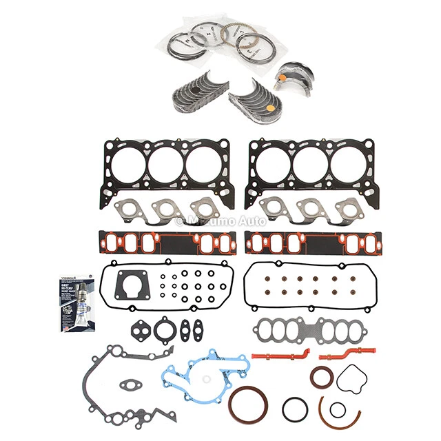 Full Gasket Set Bearings Rings Fit 97-98 Ford Mustang Mercury Cougar 3.8L OHV - Image 2 of 4