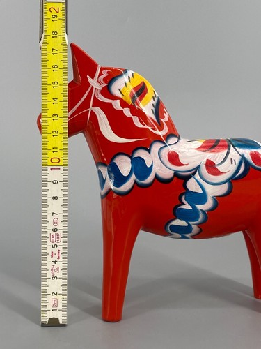 *DALAPFERD SCHWEDISCH SCHWEDEN FIGUR FÄRNÄS ROT 18 CM HOLZ HANDBEMALT VINTAGE - Bild 9 von 9