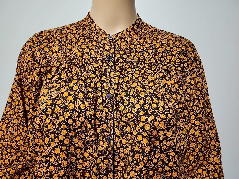 Blusa para mujer Studio Sanderson X Uniqlo de algodón manga larga estampado floral talla S Foto 3 de 4