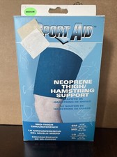 Sport Aid Neoprene Thigh/Hamstring Support Blue Medium 20-22" Mid-Thigh Circ. 
