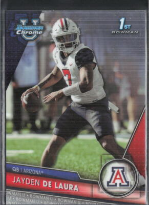 2023 Bowman University Chrome #30 Jayden de Laura Arizona Wildcats